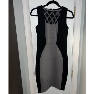 Black and Gray Cocktail Dress